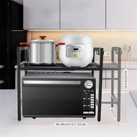 Support de rangement de comptoir extensible en métal de luxe de haute qualité pour micro-ondes et grille-pain, organisateur de bureau, vente en gros