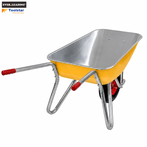 <span class=keywords><strong>Brouette</strong></span> en acier prégalvanisé 75L avec roue pneumatique 16x4.00-8 et jante en plastique, conception durable, stationnement stable à point unique - Product Image 3