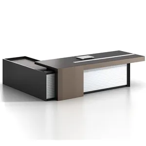 גבוהה סוף meubles modernes ריהוט דה לשכת פשוט יוקרה שולחן מנהלים L-צורת executuve שולחן