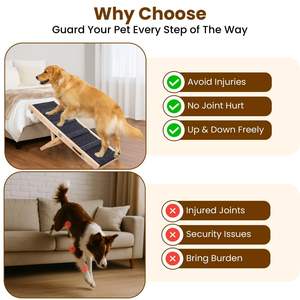 2025 <span class=keywords><strong>rampe</strong></span> pour chien réglable améliorée <span class=keywords><strong>rampe</strong></span> pliable <span class=keywords><strong>en</strong></span> <span class=keywords><strong>bois</strong></span> pour animaux de compagnie avec poignée de transport de 5 hauteurs pour lit canapé voiture <span class=keywords><strong>et</strong></span> utilisation <span class=keywords><strong>en</strong></span> extérieur - Product Image 3