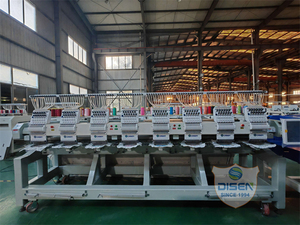 Maquina Bordadora mesin bordir, garmen Sheen Badge membuat Logo profesional dapat diprogram <span class=keywords><strong>Cnc</strong></span> 12 jarum 8 kepala pada kain - Product Image 2