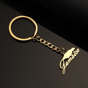 <span class=keywords><strong>Jamaica</strong></span> isla esmalte bandera turística nueva playa recuerdos de estrella de mar anillo de llave cadena árbol de coco Palm <span class=keywords><strong>Jamaica</strong></span> llavero - Product Image 6