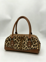 Sac à main Boston vintage à imprimé léopard, style streetwear, sac à bandoulière pour femme, toutes saisons JZ-17