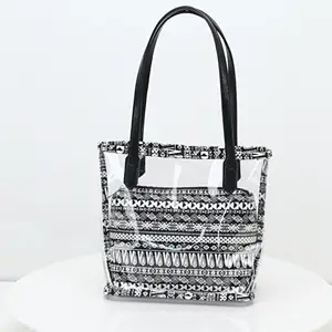 Retro Ethnic Print Canvas Bucket Bag Ladies Shoulder Handbag Fashion Tote Bag