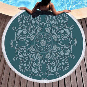 Toallas de Playa con Estampado de Mandala, Toalla de Baño Personalizada de Secado Rápido, Absorbente, Antiarena, Grande, de Poliéster, Ecológica para el Verano - Product Image 5