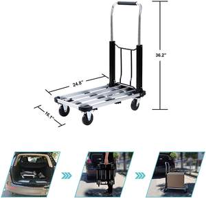 Chariot pliable à 4 roues de Style américain, chariot à main avec une grande capacité de 150kg, livraison gratuite - Product Image 6