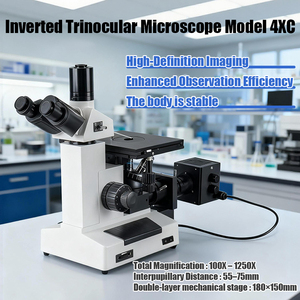 Nouveau <span class=keywords><strong>Microscope</strong></span> Inversé Triple 1250X en Gros – Équipement de Laboratoire d'Analyse d'Imagerie Haute Précision et Haute Définition - Product Image 1