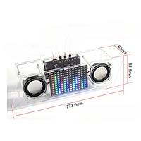 Kit électronique DIY audio Bluetooth, circuit imprimé LED pour spectre musical, rythme de fréquence musicale, kit haut-parleur Bluetooth