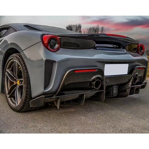 Kit de Carrocería de Fibra de Carbono Pista Wet para Modificación de Automóviles, Alerón Delantero y Trasero, Apto para Ferrari 2015-2019 488 - Product Image 5