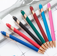 Nouveauté stylet pour écrans tactiles stylo à bille écriture stylet doux au toucher stylo à bille en métal avec raccords en or rose