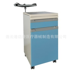 Mesa de Noche Móvil de Acero y Plástico para Hospital, Dos Niveles, Diseño Minimalista y Duradero para Uso en Salas - Product Image 2