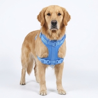 Harnais réglable pour animaux de compagnie, personnalisé, en néoprène souple, système de promenade à clip frontal, anti-traction, pour chiens et chats de petite et grande taille