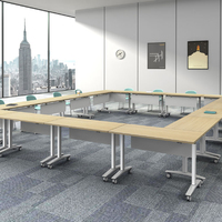 Chaise de bureau pliante en bois au design moderne nouvelle table de formation convertible pour ordinateur pour salles de formation