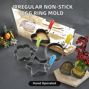 Molde para Huevos Antiadherente Irregular y Ecológico con Asa Plegable, Apto para Lavavajillas, Utensilio de Cocina Multiusos para Carne y Omelette - Product Image 2