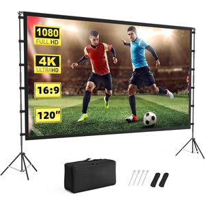 Vamvo 120 'Di Động Trong Nhà/Ngoài Trời Movie Màn Hình Có Thể Gập Lại <span class=keywords><strong>10</strong></span> Chân Đứng 3D 16:9 Màn Hình Máy Chiếu Cho Rạp Hát Tại Nhà Sự Kiện Ngoài Trời - Product Image 2