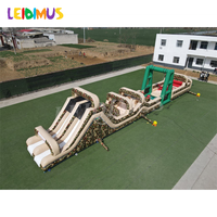 Bon marché Camo couleur militaire militaire gonflable Obstacle armée Boot Camp Camouflage défi parcours d'obstacles gonflable à vendre