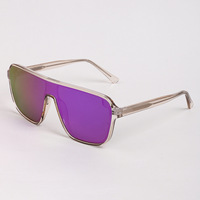 Nouvelles lunettes de soleil polarisées de luxe, design carré, logo personnalisé, monture monobloc, mode homme femme