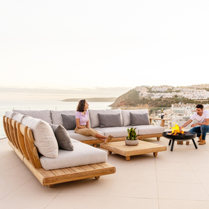 Conjunto de Muebles de Jardín de Teca Impermeables para Exteriores, Combinación de Muebles de Ocio para Villa, Muebles de Madera Maciza para Jardín, Hotel, Terraza - Product Image 4