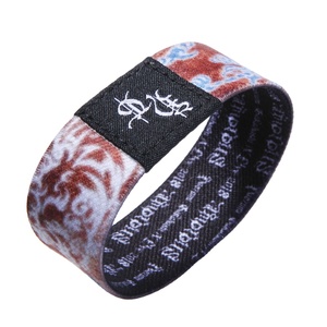 Floridgift-<span class=keywords><strong>Bracelet</strong></span> élastique pour enfants, échantillon gratuit, en <span class=keywords><strong>tissu</strong></span> tissé personnalisé, en Polyester, pour <span class=keywords><strong>Festival</strong></span> - Product Image 2