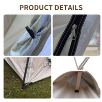 Tente indienne en tissu Oxford 210D camping tente pointue extérieure tente de camping familiale 3-5 personnes