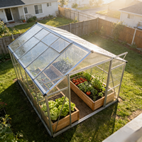 Serre en polycarbonate à installation rapide, résistante aux intempéries avec une bonne isolation thermique