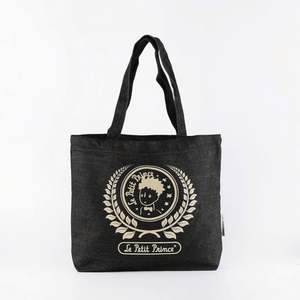 Sacs à provisions en coton toile 8OZ de haute qualité avec impression unie de style poignée - Product Image 1