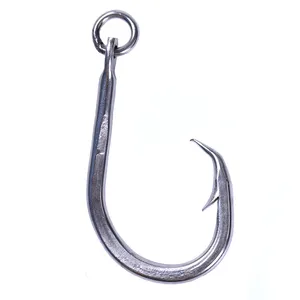 commercial longline stainless steel 13/0 Flat type Tuna Fishing Hook with Ring