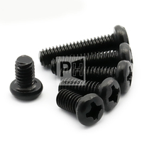 OEM M1 M1.2 M1.4 M1.6 M2 M2.5 M3 M4 M6 Acier au carbone Vis mécanique à oxydation noire Vis à tête cylindrique à empreinte cruciforme de qualité 4.8