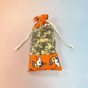 Sachet en organza pour fenêtre à la lavande, sac à cordon en coton et ramie avec logo personnalisé imprimé pour le stockage du thé, du café et des herbes - Product Image 1