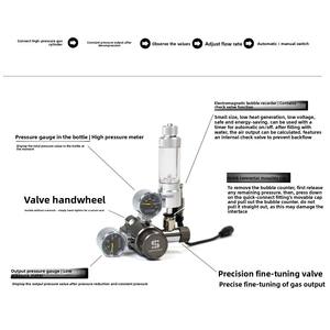 Régulateur de pression à double manomètre <span class=keywords><strong>CO2</strong></span> avec électrovanne pour bouteille d'<span class=keywords><strong>extincteur</strong></span> et <span class=keywords><strong>aquarium</strong></span> planté, compatible avec la vanne de réduction de pression et le minuterie - Product Image 2