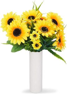 <span class=keywords><strong>Bouquet</strong></span> <span class=keywords><strong>de</strong></span> tournesols artificiels avec tiges pour arrangement Floral Faux centres <span class=keywords><strong>de</strong></span> Table décor <span class=keywords><strong>de</strong></span> <span class=keywords><strong>mariage</strong></span> - Product Image 6