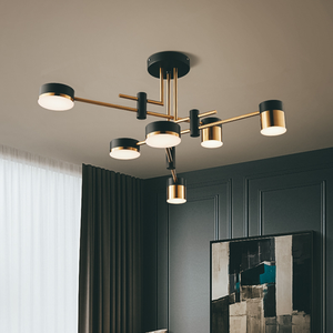 Nordic Decoration LED Black and Gold Modern Chandelier Pendant <b>Lights</b> for Living <b>Dining</b> Room Dec - Product Image 1