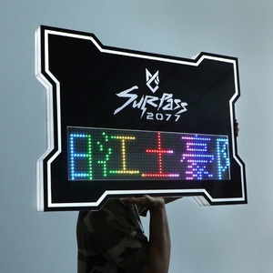 Led Illuminated <b>Sign</b> Rectangular White <b>Light</b> Golden Yellow Ice Blue Seven Colors Easy Installation For Ktv Nightclub Bar - Product Image 4