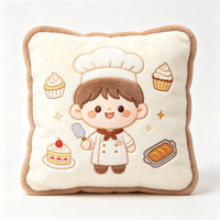 Coussin en coton doux et moelleux, design 'Dessert Décadent', avec logo personnalisé, marque OEM, pour la promotion en gros et comme cadeau promotionnel pour tous les âges, personnalisable