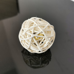 Jouet pour chat en rotin écologique de 5 cm, boule sonore en herbe Takraw pour chat, jouets à mâcher pour chats - Product Image 4
