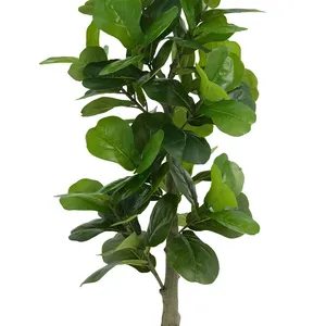 Oh Arts Plante artificielle Ficus Lyrata à grandes feuilles de 1,5 m de haut, faux figuier à feuilles de violon pour la décoration du salon et du patio - Product Image 4
