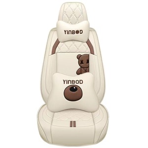 ผ้าคลุมเบาะรถยนต์ด้านหน้า5ที่นั่งหนัง PU น่ารักสำหรับ Es350ดอดจ์ขนเฟอร์ HIACE Venza C200แมลงปีกแข็ง BMW สมาร์ทวีลลู AnK3 - Product Image 1