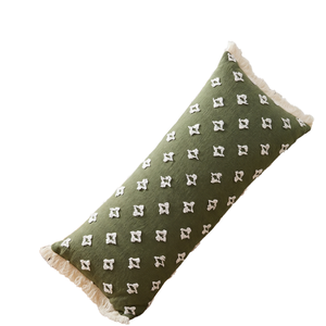 Funda de cojín vintage para ventana, sofá o decoración del hogar, de poliéster bordado con flecos franceses, borlas, lunares, franjas largas y estrellas geométricas. - Product Image 1