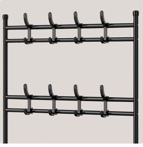 Four-Layer Multi-Functional <b>Storage</b> Rack with 8 Double Hooks Self-Assembly <b>Shoe</b> & Coat Rack 8-Hook Multi-Purpose Hanger - Product Image 6