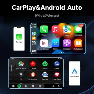 9 pulgadas CarPlay <span class=keywords><strong>Android</strong></span> Auto GPS navegación Monitor teléfono reproductor Multimedia BT música con cámara trasera opcional - Product Image 4