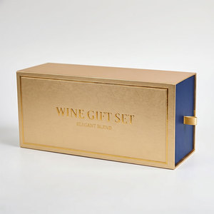 Caja de Regalo de Lujo Personalizada para una Sola Botella de Vino, Empaque de Licor en Cartón Rígido con Bisagra Metálica Vintage e Inserto de EVA Personalizado - Product Image 1