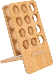12 Grids <strong>Solid</strong> Wood Essential Oils Storage <strong>Racks</strong> Oil Organizer Bottles Standing Type Display Stand Holder - Product Image 2