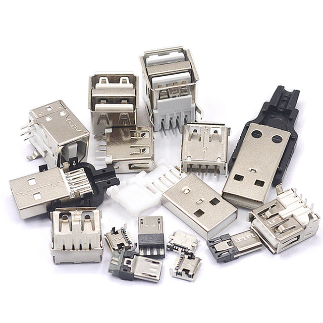 Smart Electronics Micro Usb Female Socket Connector Male Type-c Interface square Port Socket Type B Connectors MINI-USB