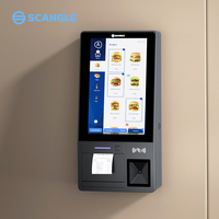 Kiosque de commande et de paiement tout-en-un mural Scangle Windows & Android OS pour restaurant