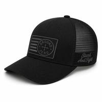 Gorra Trucker Personalizada con Parche de Bandera de EE. UU., Estilo 5 Paneles, Malla Trasera, Cierre a Presión, para Playa, Aire Libre, Moda Unisex