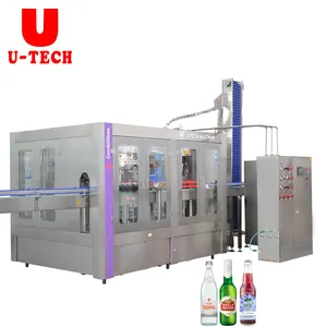 Automatic 500ml 1L Red Wine Alcohol Glass Bottle Filling Line Carbonated Drink Bottling Machine Price