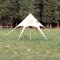 Tente de réception en forme d'étoile à un seul poteau, en aluminium, imperméable, prix d'usine