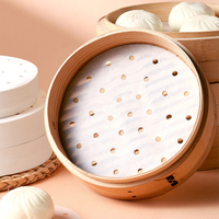 Papiers de cuisson ronds perforés sur mesure de 9 pouces, jetables pour friteuse à air et dim sum, livraison directe