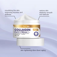 Crème Visage Végane Bio au Collagène avec Niacinamide & Vitamine C Anti-rides, Éclaircissante & Anti-âge pour Usage Domestique