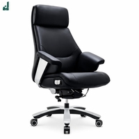 Fauteuil de Direction Inclinable en Cuir avec Appuie-tête Indépendant, Chaise Multifonction pour Bureau de Direction et Espace de Travail